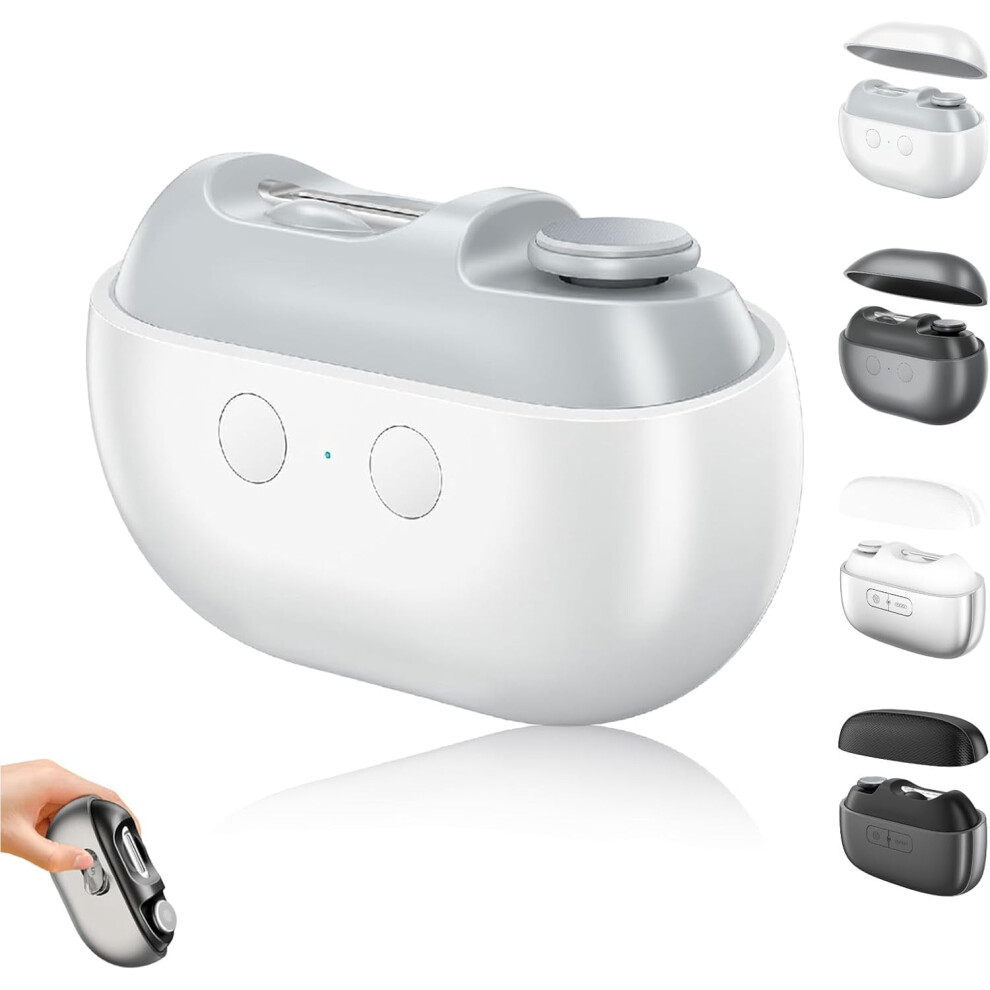 Electric Nail Trimmer and Polisher with Debris Storage