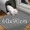 60CMX90CM χαλάκι άμμου άμμου γάτας αδιάβροχο διπλής στρώσης χαλάκι άμμου για 2