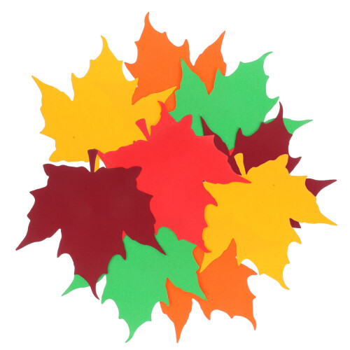 Fall Leaf Paper Cutouts Assorted Colors 50 pcs 1