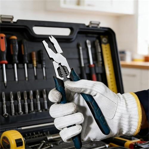 Industrial Multi-Function Cutting Pliers with Nail Puller, Wire Cutter/Stripper/Crimper, Compound Leverage – Compatible with Home Repair & DIY 1