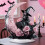 Στολίδια για το Halloween από τρομακτικό υλικό, Black Witch2D Acrylic Decor – Γοτθικό 5