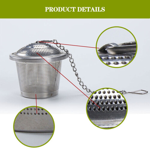 Boule à thé en acier inoxydable avec chaînette 2
