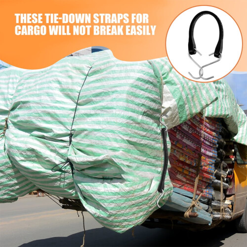 Tie Down Strap Black 1Pack 6*0.6*0.2In Rubber 1