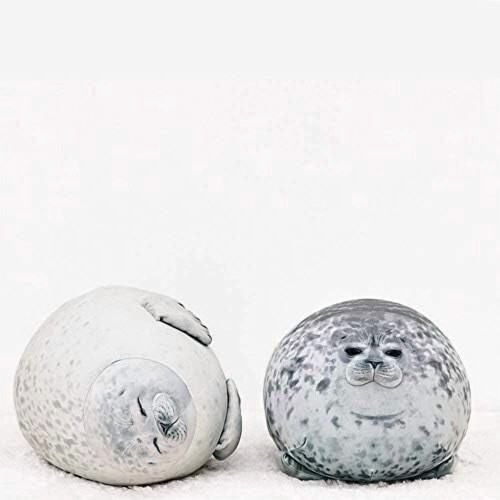 Pernă de pluș Blob Seal, umplută cu bumbac, 33 cm 2