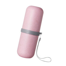 Travel Toothbrush Case with Compact Capsule Design and Dual Wash Cup Set for Bathroom and Travel