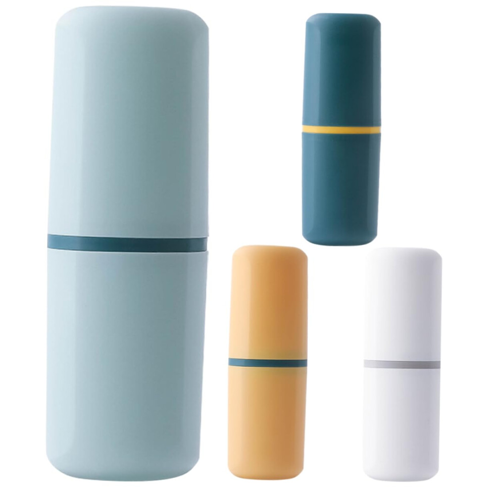 4pcs Travel Toothbrush Case with Cover, Durable Holder for Camping and Home Storage