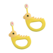 2Pcs Kids Toothbrush with Extra Soft Bristles, Cartoon Design, NonSlip Handle, Travel Friendly