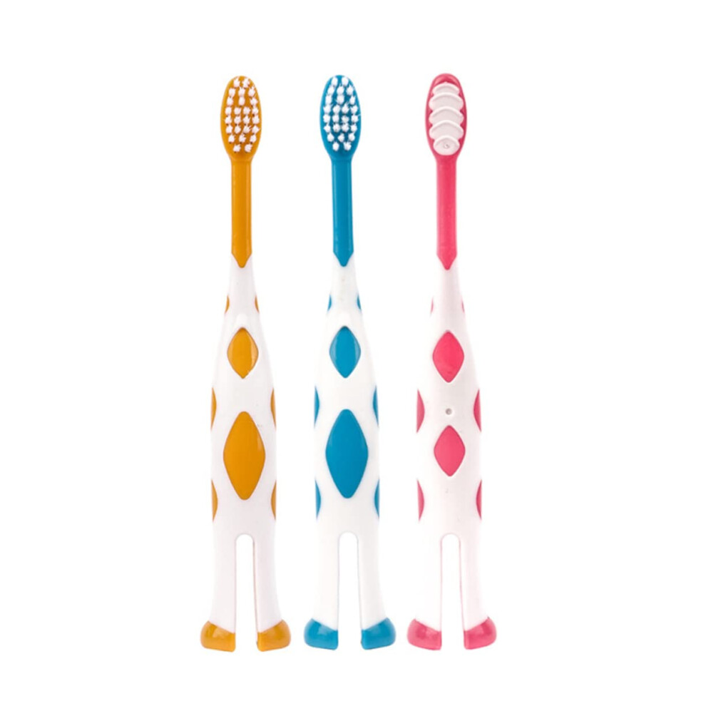 Kids Toothbrush Set with Soft Bristles Ages 25, Cartoon Toddler Toothbrush 6Pack Ergonomic Grip
