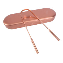 Tongue Scraper and Oral Cleaning Tool, 2 in 1 Design with Brush, Compact Travel Size for Adults