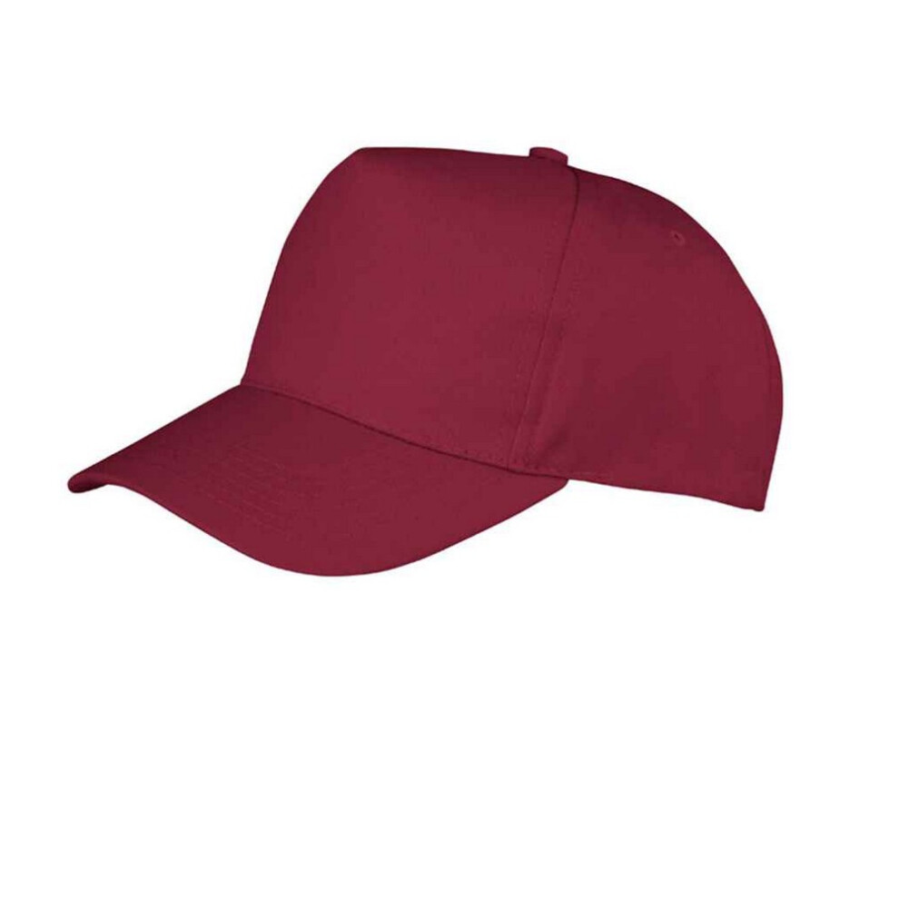 Result (One Size, Burgundy) Boston 5 Panel Baseball Cap