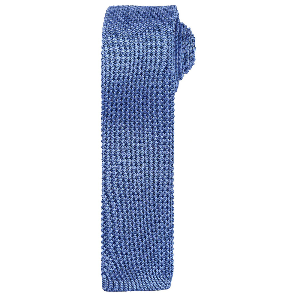 Premier Unisex Adult Slim Knitted Tie (Mid Blue) - One Size - Image 2