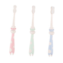 Kids Toothbrush 3 Pack Cartoon Design Soft Bristles Anti Slip Handle for Toddler Oral Care