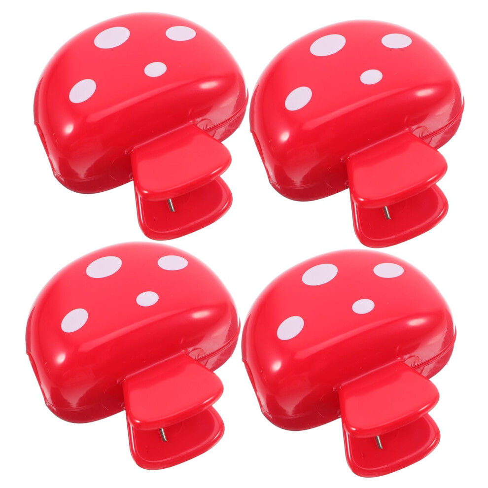 Colorful Mushroom Travel Toothbrush Case with Clip, Durable Cover for Camping, School, Daily Use