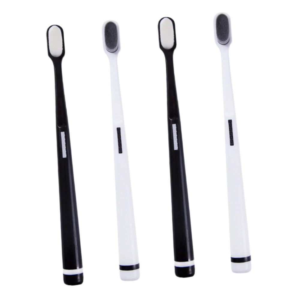 4pcs Soft Bristle Toothbrush Set for Sensitive Gums with Compact Head and Ergonomic Grip