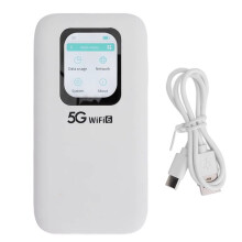 New 5G Mobile Hotspot 1.25Gbps Upload Long Battery Life Wifi Device 2.4GHz 5.8GHz WiFi 6 with SIM Card Slot for Travel