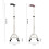 Adjustable Height Folding Walking Cane with Stable AntiSlip Base, Lightweight Crutch, Red 5