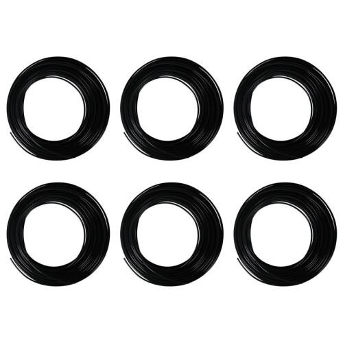 6X 3D Printer Pen Filament 1.75mm PLA 10m(Black PLA)
