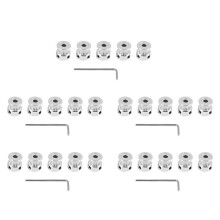 25 Stuks Aluminium GT2 Distributieriemschijf 20 Tanden Boring 5Mm Breedte 6Mm en Sleutel voor RepRap 3D Printer Prusa I3