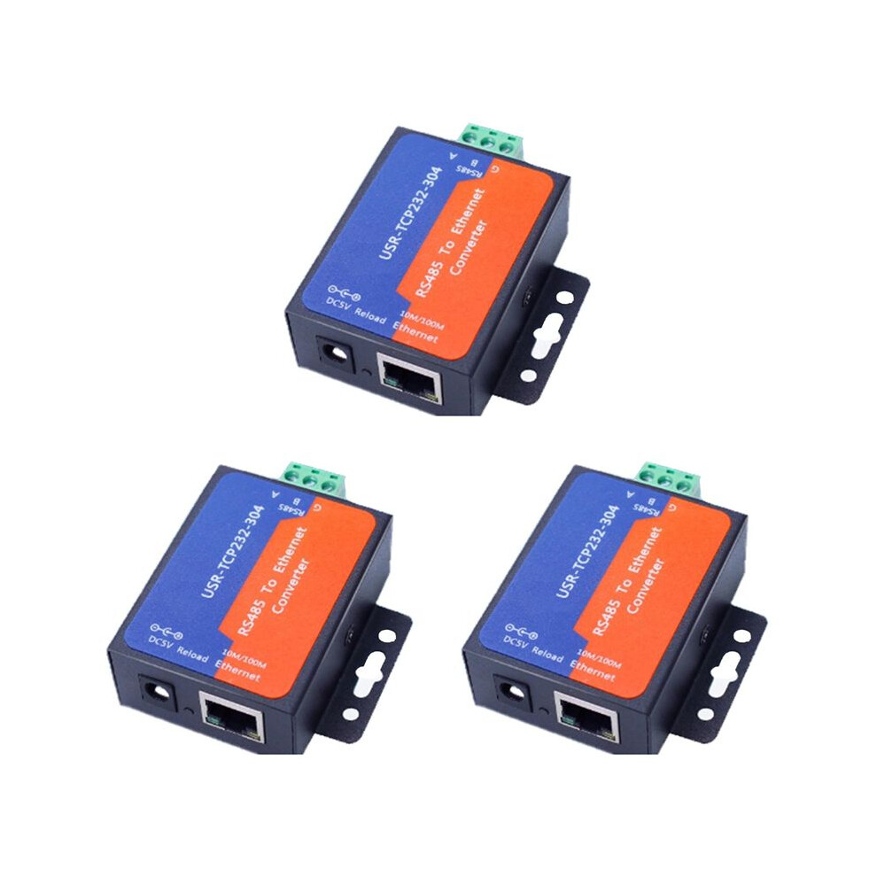 3X Modbus Serial Port Rs485 To Ethernet Converter Server Usr-Tcp232-304 Data Transmission Dhcp/Dns Supported 6033797285224