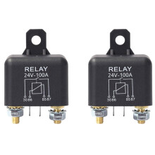 2X Car Truck Motor Automotive Relay 24V 100A Continuous Type Automotive Car Relays Replacement