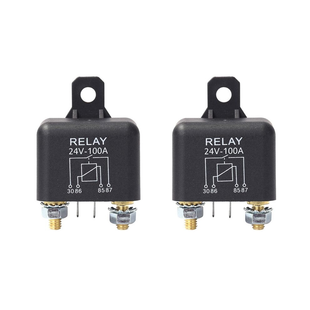 2X Car Truck Motor Automotive Relay 24V 100A Continuous Type Automotive Car Relays Replacement 4711123784932