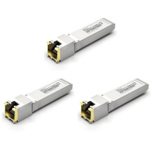 3X BLIY SFP-10G-T-S Compatible Transceiver, 10G SFP+ RJ-45 1.25/2.5/5/10G-T CAT.6A Copper Transceiver