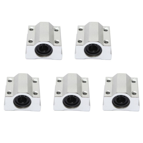 5X SCS10UU 10mm Linear Motion  Bearing Slide Bushing Block Silver