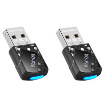 2X AX900 USB WiFi 6 Adapter 900Mbps 5.4 2 in 1 USB Dongle 2.4G 5G Wireless WLAN Receiver for Win10&Win11