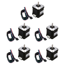 5 Sztuk Nema 17 Silnik Krokowy 48Mm Silnik Nema17 42Bygh 2A 4-Odprowadzeniowy (17Hs8401) Silnik 1M Kabel do Drukarki 3D Silnik Cnc