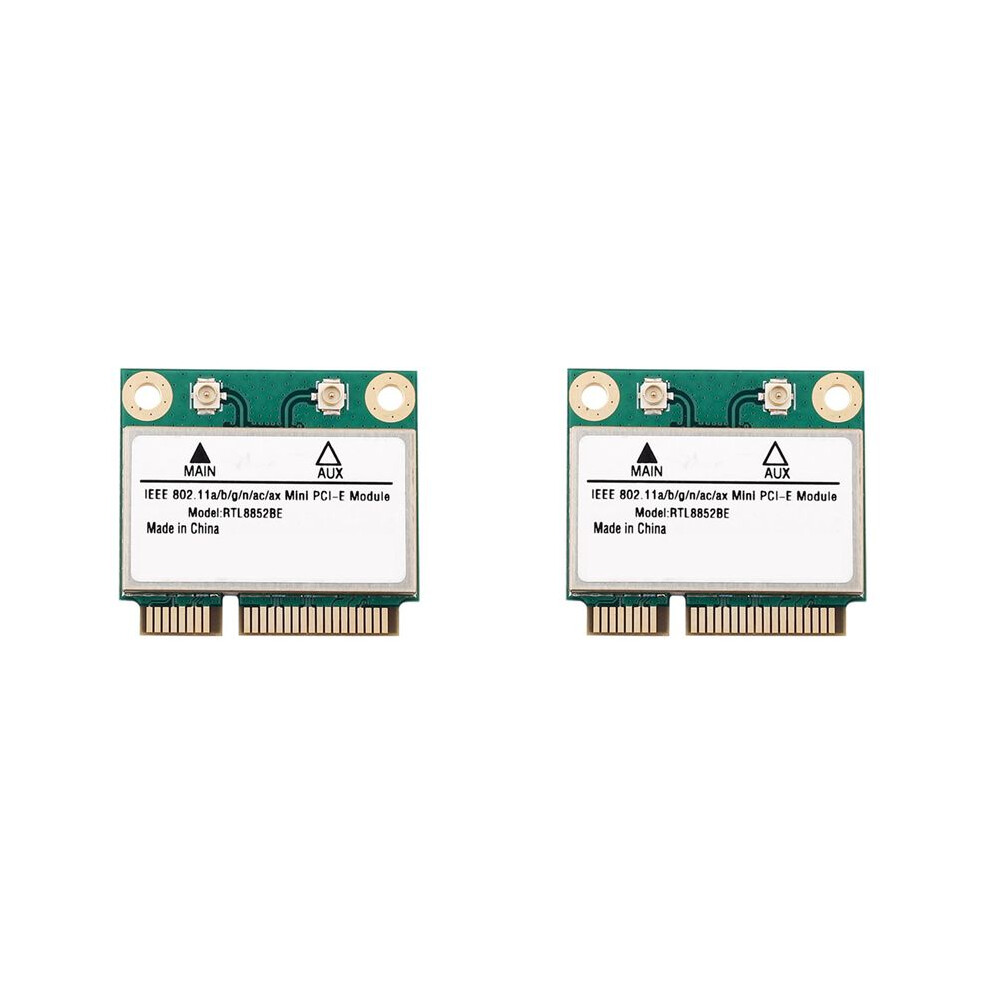 2X Rtl8852be Network Card Wifi 6 1800Mbps Bt 5.2 Dual Band Wireless Minipcie 802.11Ac/Ax 2.4G/5Ghz Mu-Mimo 4714115008580