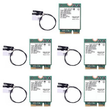 5X AX201NGW Tarjeta WiFi con 2XAntenna 2.4 Ghz+5Ghz WiFi 6 3000Mbps M.2 CNVio2 5.1 Adaptador WiFi para Win10
