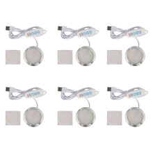 6X 3D-Druckmodell LED-Licht LED-Strahler 5V Ultradünnes Nachtlicht USB Verstellbares LED-Licht für Garagen-Kit-Lampe