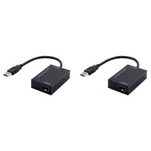 2X USB1000F-LX Adaptador de Red Ethernet de Fibra Gigabit USB 3.0 Modo Único 1310Nm 10Km Módulo Óptico LC SFP NIC RTL8153