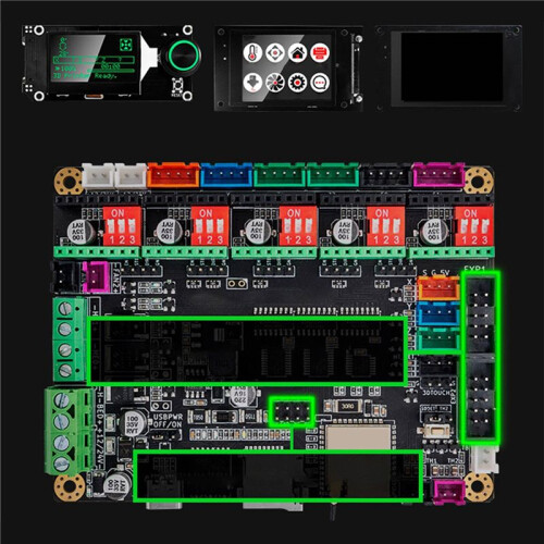 2X Mks Tinybee Controller Card Motherboard 32Bit 3D Printer Control Board Support  12864Lcd V3 Display 12864 2