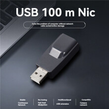 2X USB Till RJ45 LAN Ethernet-Adapter 100Mbps USB2.0-Nätverkskort för PC Bärbar Stationär DVB Set Top Box Drive-Fri Svart