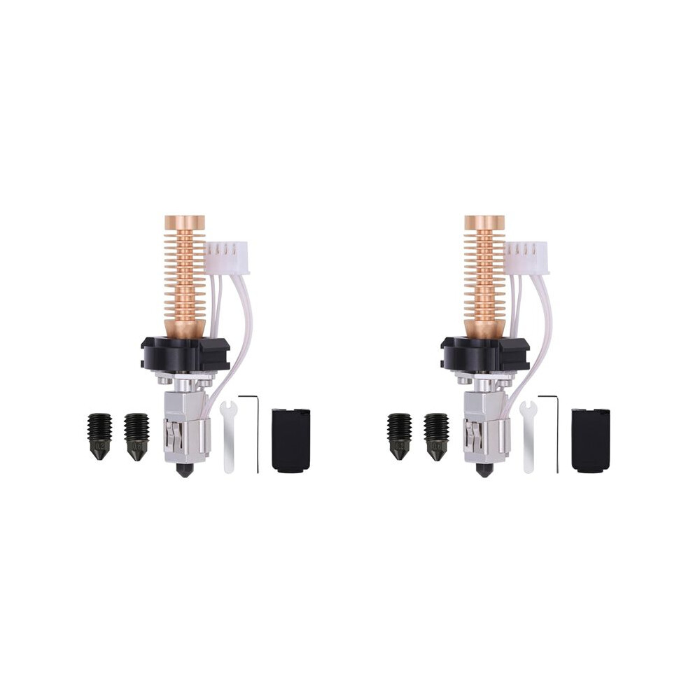 2X Hotend Kit For Flashforge Adventurer 5M/5M Pro,Quick Replaceable Hot End Assembly 0.2/0.4/0.6Mm Hardened Steel Nozzle 6031015850414
