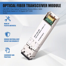 2X 10G SFP+ Glasvezeltransceivermodule 850nm 300M Multi-Mode Duplex LC 10 Gigabit SFP DDM voor