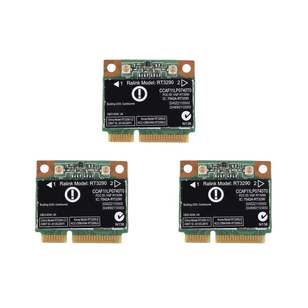 3X 150Mbps 2.4Ghz Rt3290 802.11B/G/N Wlan Wifi + Bt 3.0 Half Pci-E Card For Cq58 M4 M6 4445S Dv4 6132795454929
