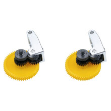 2X Uppgradera Härdat Stål Extruder Gear Assembly för P1S P1P X1 Carbon X1C 3D-Skrivare Tillbehör Gul+Svart