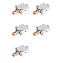 5X for FLSUN V400 3D Printer Hotend Nozzle Extruder Parts Print  Brass Heat Block Throat Copper Plated