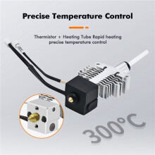 2X NEU -5 S1 Hotend Kit Titanlegierung + Kupferhals-Heizblock Silikonabdeckung -5 S1 3D-Druckerteile