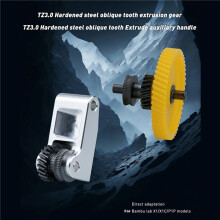 2X Upgrade Hardened Steel Extruder Gear Assembly for  P1S P1P X1 Carbon X1C 3D Printer Accessories Yellow+Black