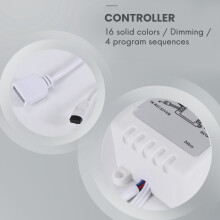LED RGB Controller Control IR FB 24 keys white 12V