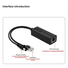 3X 48V to 5V POE Splitter Adapter Active Adaptive Separator Isolated Injector 5.5x2.1mm Port for 100M Camera