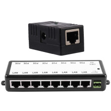 1pcs Poe Splitter Injector Passive Power Wall Mount Adapter & 1pcs 8 Poe Injector Poe Splitter