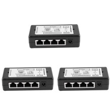 3X 4 Port Poe Injector Poe Power Adapter Ethernet Power Supply Pin 4,5(+)/7,8(-)Input Dc12V-Dc48V for Ip Camera