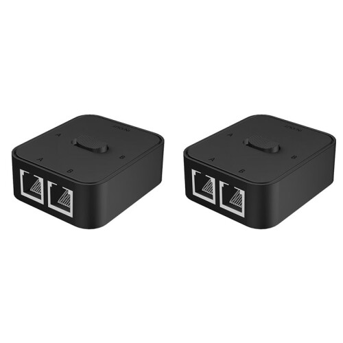 2X 2 Port Gigabit Network  RJ45  Network Splitter Cable Extender 2 Way External Network Switcher Splitter