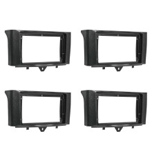 4X 2Din Car Radio Fascia for Fortwo 2011-2015 DVD Stereo Frame Plate Adapter Mounting Dash Installation Bezel