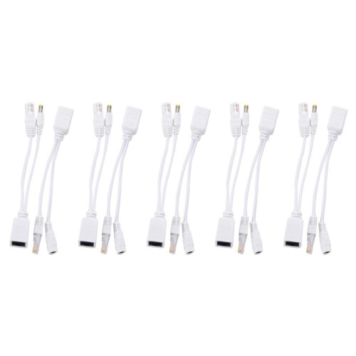 5X 1X SET POE INJECTOR EXTRACTOR ALIMENTACIoN CARGAR WIFI