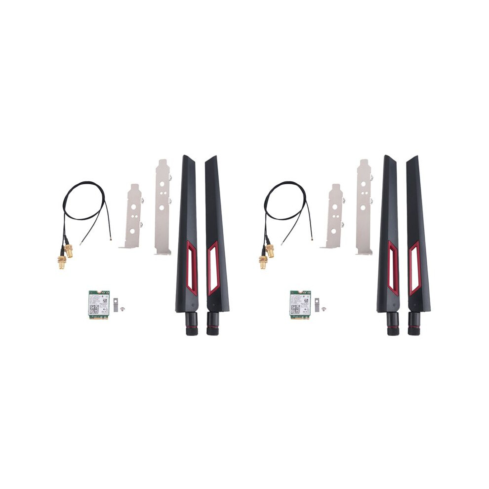 2X Wi-Fi 6E Ax210 Wireless Card 2400Mbps 5.2 Desktop Kit 802.11Ax 2.4G/5Ghz/6Ghz Ax210ngw,With 10Dbi Antenna 4711502398576